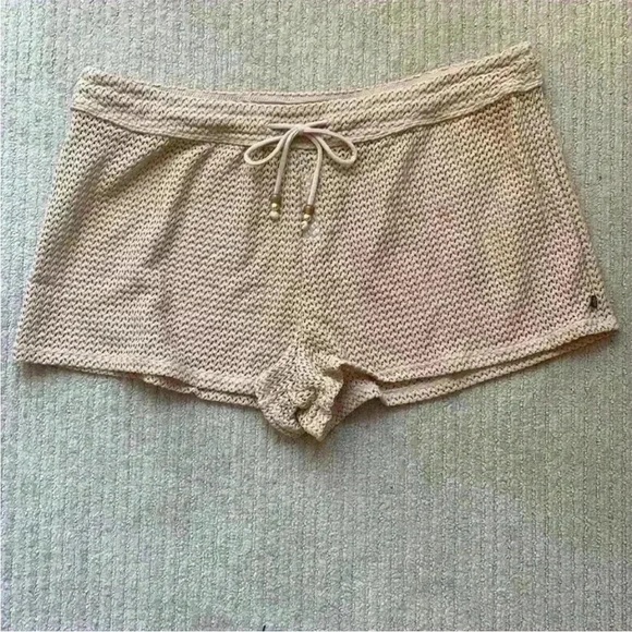 La Vie En Rose Crochet Swim Short, size XL, nude/beige, mid to high-rise. - Picture 2 of 12